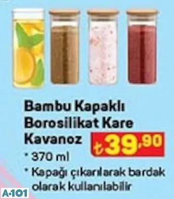 BAMBU KAPAKLI BOROSİLİKAT KAVANOZ